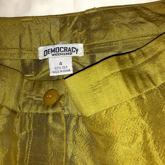 3X20. EUC Women's Pure Silk Charchuse Slacks - Picture 4 of 4